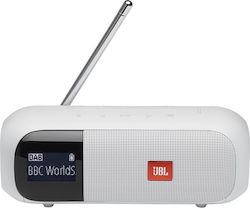 JBL Tuner 2 Αδιάβροχο Ηχείο Bluetooth 5W με Ραδιόφωνο και Διάρκεια Μπαταρίας έως 12 ώρες Λευκό