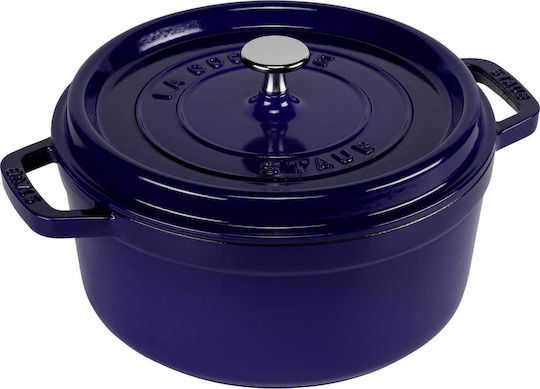 Staub Round Cocotte Βαθιά 3.8lt / 24cm Dark Blue