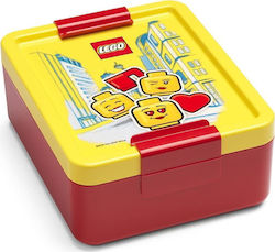 Lego Πλαστικό Παιδικό Δοχείο Φαγητού Κόκκινο Μ17 x Π13.5 x Υ6.9εκ.