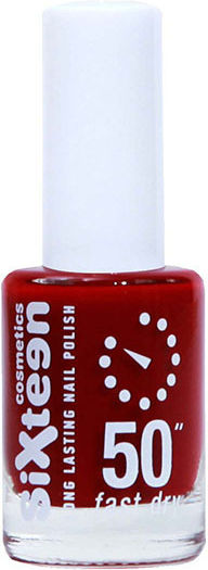 Sixteen Cosmetics Polish 50'' Long Lasting Glossy Βερνίκι Νυχιών Μακράς Διαρκείας Quick Dry Κόκκινο 521 11ml