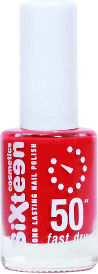 Sixteen Cosmetics Polish 50'' Long Lasting Glossy Βερνίκι Νυχιών Μακράς Διαρκείας Quick Dry Κόκκινο 530 11ml