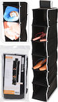 Fabric Hanging Storage Case For Clothes in Black Color 30x15x84cm 1pcs