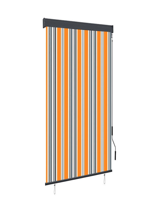 vidaXL Seitenrolloschatten Terrasse Yellow 8x2.5m