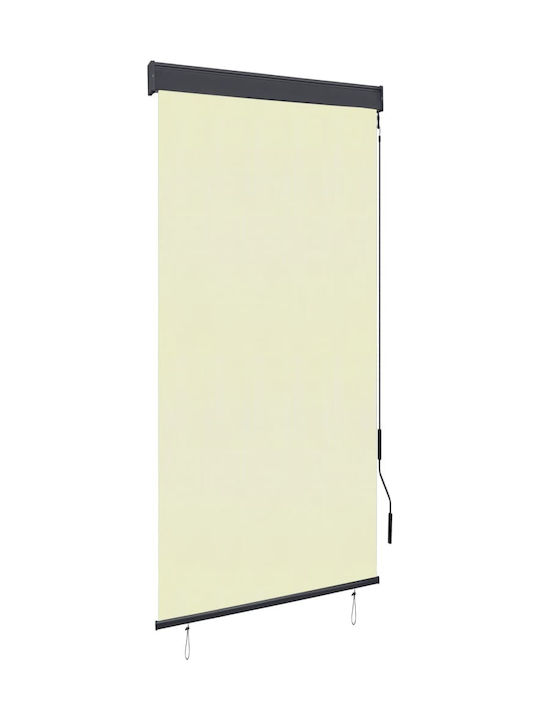 vidaXL Terrace Sideway Sunshade Roller Cream 1x...
