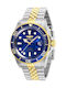 Invicta Pro Diver Watch Automatic with Silver Metal Bracelet