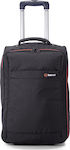 Benzi ΒΖ5565 Cabin Travel Suitcase Fabric Black with 2 Wheels Height 51cm BZ5565