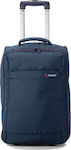 Benzi ΒΖ5565 Cabin Travel Suitcase Fabric Navy Blue with 2 Wheels Height 51cm. BZ5565