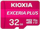 Kioxia Exceria Plus microSDHC 32GB Class 10 U3 V30 A1 UHS-I