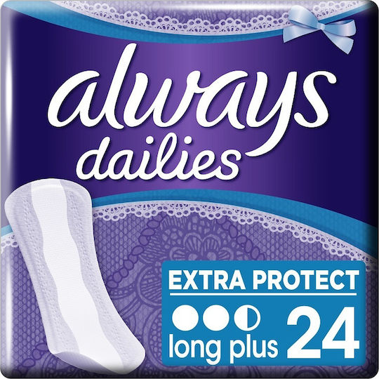Always Dailies Extra Protect Long Plus Slipeinlagen für Starke Strömung 2.5 Tropfen 24Stück