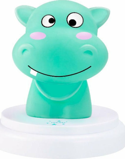 Alecto Baby Led Kids Decorative Lamp Silly Hippo Blue 12x12x15εκ.