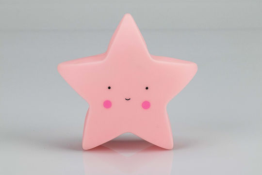 Interbaby Led Kids Decorative Lamp Little star Pink 15.5x8.3x9.2εκ.