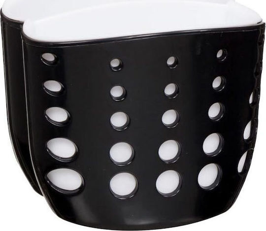 Küchenspülen-Organisatoren Schwamm-Halter aus Kunststoff Schwarz 9x8.6cm