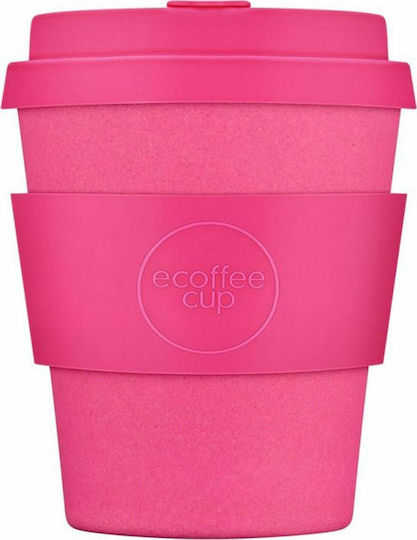 Ecoffee Cup Becher Bamboo mit Deckel Rosa 250ml