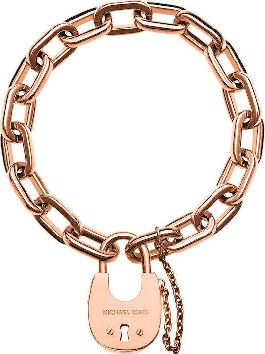 Michael Kors Women's Bracelet Chain made of Steel Gold Plated