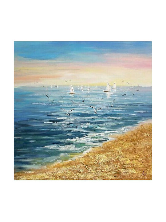 Beach canvas with seagulls 163722