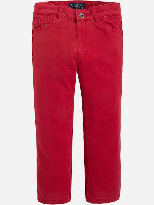 Mayoral Kids Fabric Trousers Red