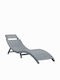 Deckchair Wooden Gray 190x60x51cm.