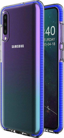 Hurtel Spring Back Cover Silicone 1mm Blue (Galaxy A40)