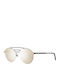 Web Unisex Sunglasses with Black Metal Frame and Gold Mirror Lens WE0249 02G