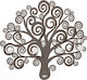 Arti E Mestieri Κρεμάστρα Τοίχου Albero Μεταλλική 4 Θέσεων Γκρι 70x60cm