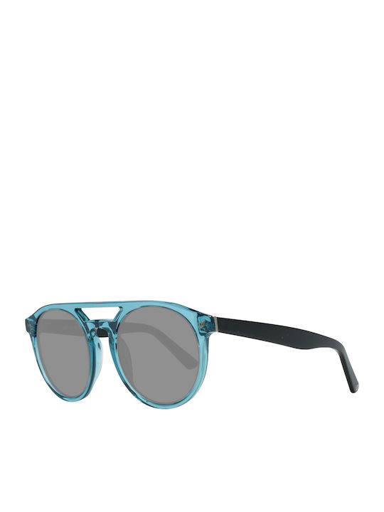 Web Men's Sunglasses with Turquoise Plastic Frame and Black Lens WE0123 87A