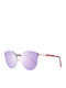 Web Men's Sunglasses with Gold Metal Frame and Purple Mirror Lens WE0197 33Z