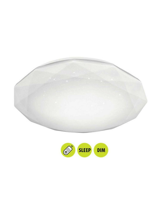 Vivalux Jewel Modern Plastic Ceiling Mount Light with Integrated LED in White color 50.5pcs