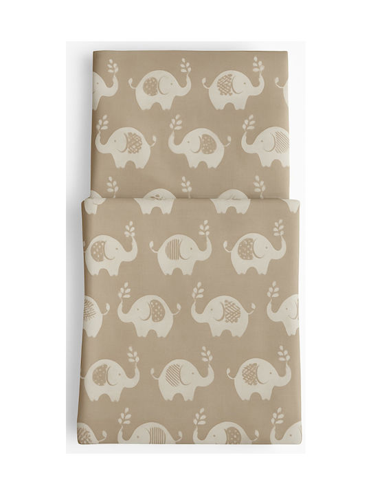 Beboulino Kids Sheets Set Single Elephants Beige 100x210cm