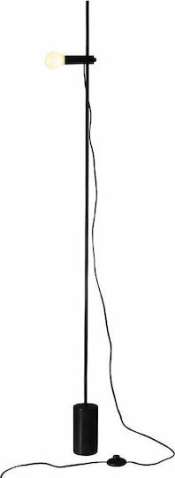 Aca Floor Lamp H160xW9cm. with Socket for Bulb E14 Black