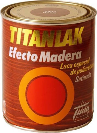 Titan Χρώμα Απομίμησης Ξύλου Διαλύτου Efecto Madera 0.75lt Sapeli Σατινέ