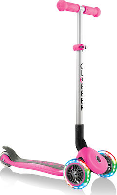 Globber Kids Scooter Foldable Primo Lights 3-Wheel for 3+ Years Pink