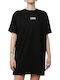 Center V Summer Mini Athletic T-Shirt Short Sleeve Black Dress