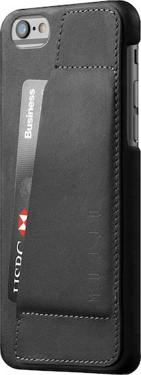Mujjo Vollleder Umschlag Rückseite Leder 1mm Schwarz (iPhone 6/6s Plus)