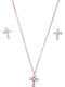 Necklace set with steel earrings. Does not rust, does not change color. In gift box.