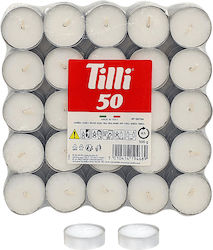 Tealights White (up to 4hrs Duration) 50pcs