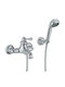 Bugnatese Maya Mischung Bade- / Duscharmatur Badewanne Komplettes Set Silber