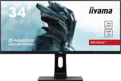 Iiyama G-Master GB3461WQSU Ultrawide IPS Monitor de jocuri 34" QHD 3440x1440 144Hz cu Timp de Răspuns 1ms GTG