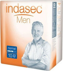 Indasec Men Normal Inkontinenz-Pads Normale Flüssigkeit 4 Tropfen 10Stück