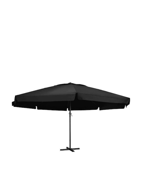 Umbrella Floor Round Aluminum Black with Base D6m