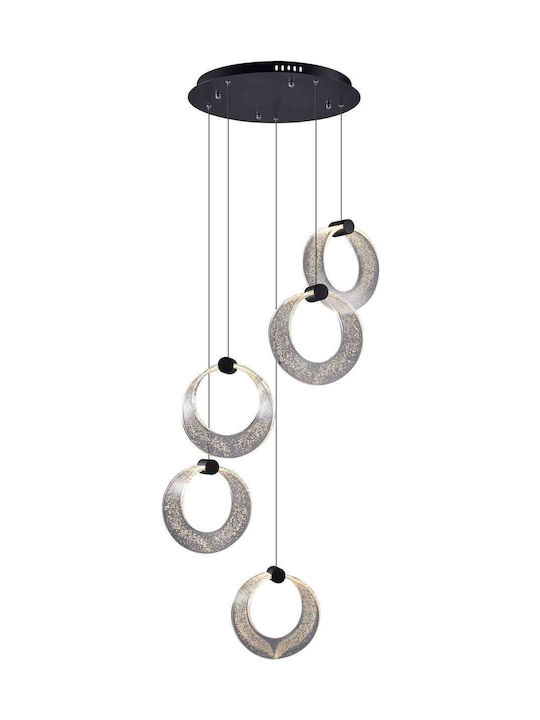 Sun Light Pendant Light LED Suspension with Warm White Light Black