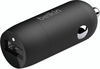 Belkin Φορτιστής Αυτοκινήτου Μαύρος Γρήγορης Φόρτισης με μία Θύρα USB