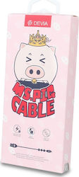 Devia Ms Pig Regular USB-A la Cablu Lightning A...