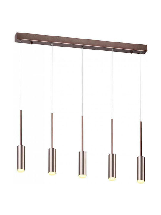 Sun Light Pendant Light LED Rail with Warm White Light Brown