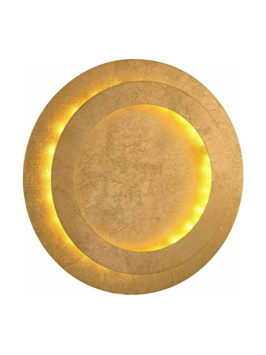 Sun Light Μοντέρνα Μεταλλική Πλαφονιέρα Οροφής με Ενσωματωμένο LED σε Χρυσό χρώμα 40cm