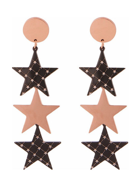 Earrings stars rain - ROSE GOLD earrings