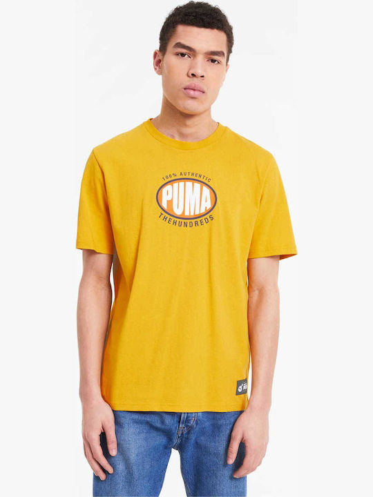 Puma x Hundreds Men's Short Sleeve T-shirt Yellow