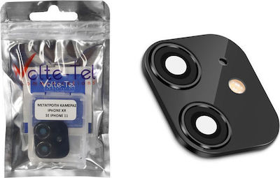 Volte-Tel Glass Cover Προστασία Κάμερας Tempered Glass Μαύρο για το iPhone 11
