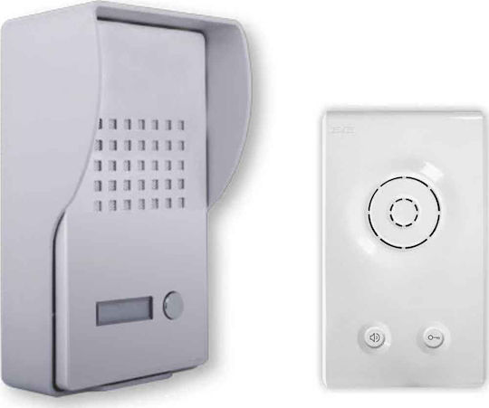 CTC Set Interfon Audio Kit Pentru 1 Apartament Argintiu Alb Argintiu