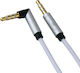 Earldom Καλώδιο Ήχου TRRS 3.5mm male - 3.5mm male Λευκό 1m με Επίχρυσους Ακροδέκτες ET-AUX18