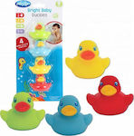 Playgro Bright Baby Duckies Bath Ducks for 6+ months 4pcs